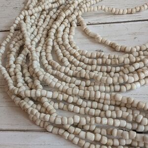 Antique White Goomba Beads - 16ft BULK Lot - Sandy Matte Texture - 1500+ Spacers